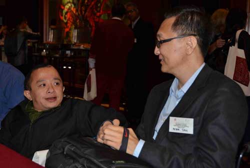Donald Law and Peter Tan at the International Conference on Disability Studies in Kuching