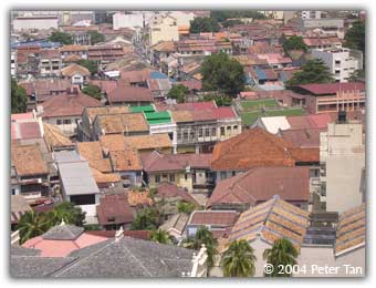Rooftop view of Penang's Inner City