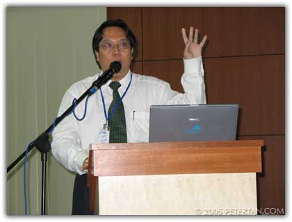 Dr. Ow of the Society for the Physically Disabled speaking at the 1st BAKTI - MIND Conference