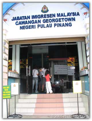The Penang Immigration Department at Beach Street