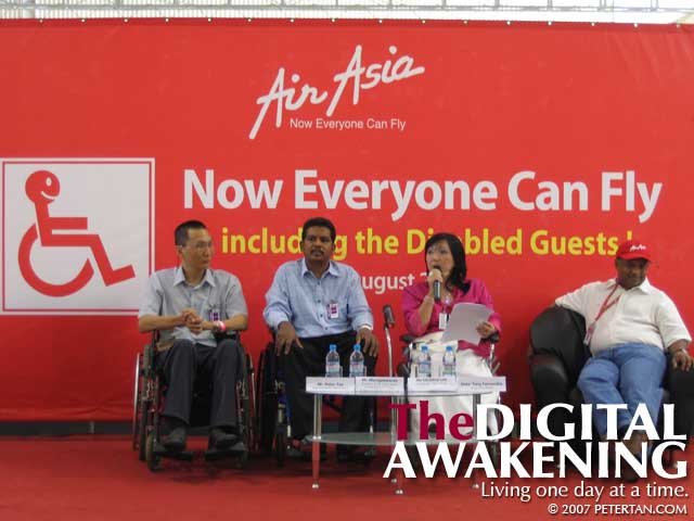 BEAT Coordinator Christine Lee giving her speech at AirAsia's Press press conference at LCCT-KLIA