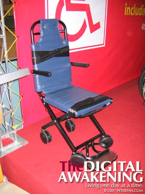Model of the aisle chair that AirAsia will equip all its aircrafts with