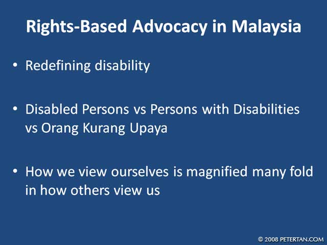 Disabled people vs persons with disability vs orang kurang upaya