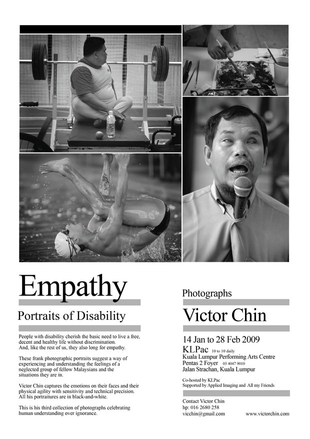 Victor Chin's Empathy photo exhibition flyer