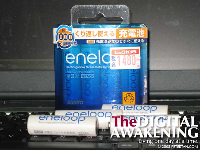 Sanyo Eneloop ready to use rechargeable batteries