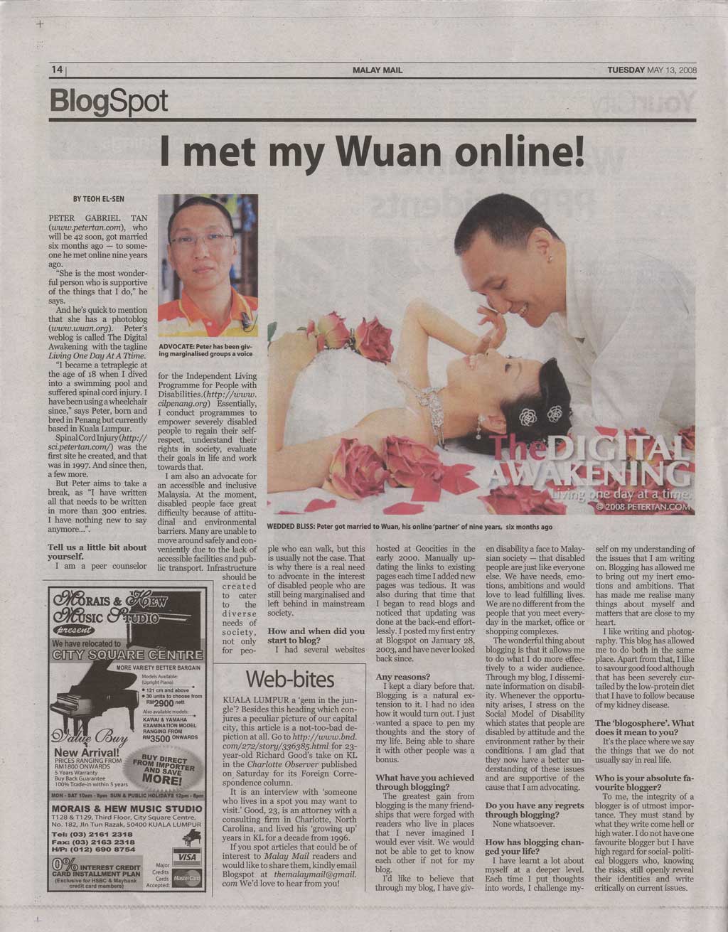 I Met My Wuan Online - Malay Mail, May 13, 2008